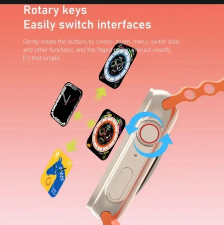 Ultra Smart Watch Bundle with 7-in-1 Interchangeable Straps